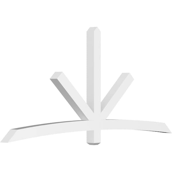 Ekena Millwork Alberta Architectural Grade PVC Gable Bracket, 96"W x 44"H x 4"D x 4"F, 11/12 Pitch GBP096X44X0404ALB00 - main